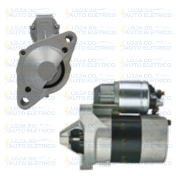 MOTOR DE PARTIDA CLIO/KANGOO 1.0/ PEUGEOT 206 (2 FUROS NA FIXAÇÃO) 1.2 12V 0.8KW