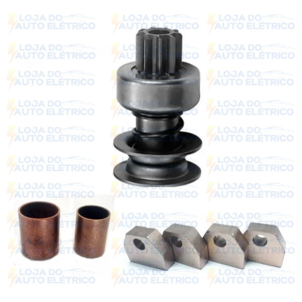 Kit Bendix Impulsor Escovas Buchas Partida Opala Delco