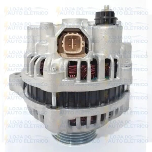 Alternador Honda Civic 2001 A 2005 A Gasolina Novo Com Polia - Image 2